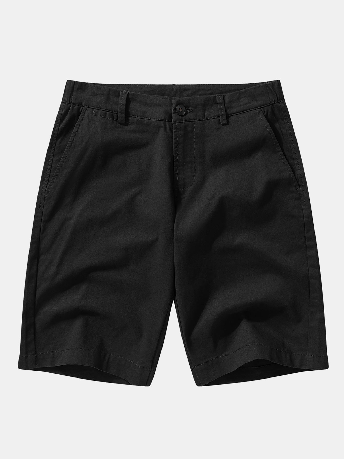 Texture Contrast Knitted V Neck Polo Shirt & Cotton Chino Shorts
