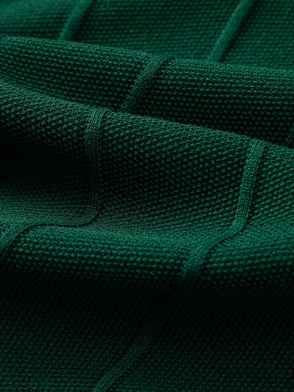 Stripe Jacquard Knit Polo Shirt & Straight Leg Ribbed Pants